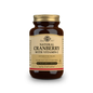Solgar Natural Cranberry with Vitamin C capsules in a bottle, dietary supplement for urinary health and immune support.