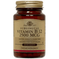 Solgar Vitamin B12 250mcg 60 Nuggets bottle, dietary supplement, vitamin B12 supplement, for energy and nerve health