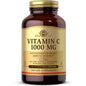 Solgar Vitamin C 1000 mg vegetable capsules, dietary supplement, natural vitamin C supplement in a bottle.
