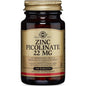 Solgar Zinc Picolinate 22 mg supplement bottles, containing 100 tablets, for immune support and overall health.