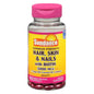 Sundance Hair, Skin & Nails with Biotin softgels by Pasteur Pharmacy, 5000 mcg, in a clear bottle showing softgel capsules.