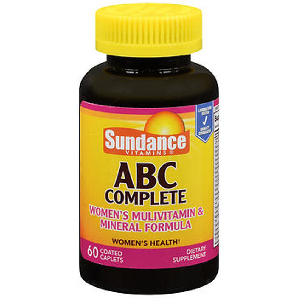 Sundance Vitamins ABC Complete Women's Multivitamin and Mineral Formula in 60 caplets, dietary supplement by Pasteur Pharmacy