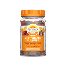 Sundown Adult Multivitamin Gummies in a bottle, dietary supplement for daily wellness, from Pasteur Pharmacy.