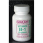 Thiamin Vitamin B-1 supplement by Pasteur Pharmacy, 100 tablets of 100mg each, in a bottle of vitamins and supplements.