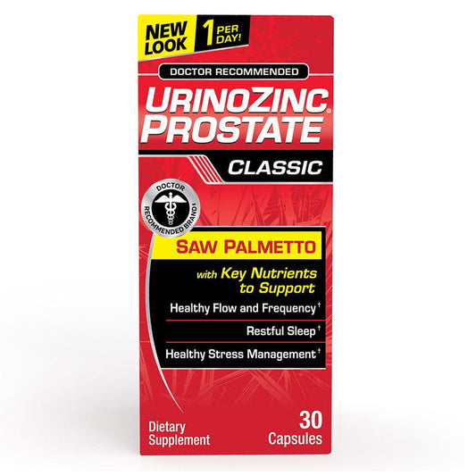 Urinozinc Prostate Classic Formula health supplement capsules by Pasteur Pharmacy, 60 capsules for prostate support.