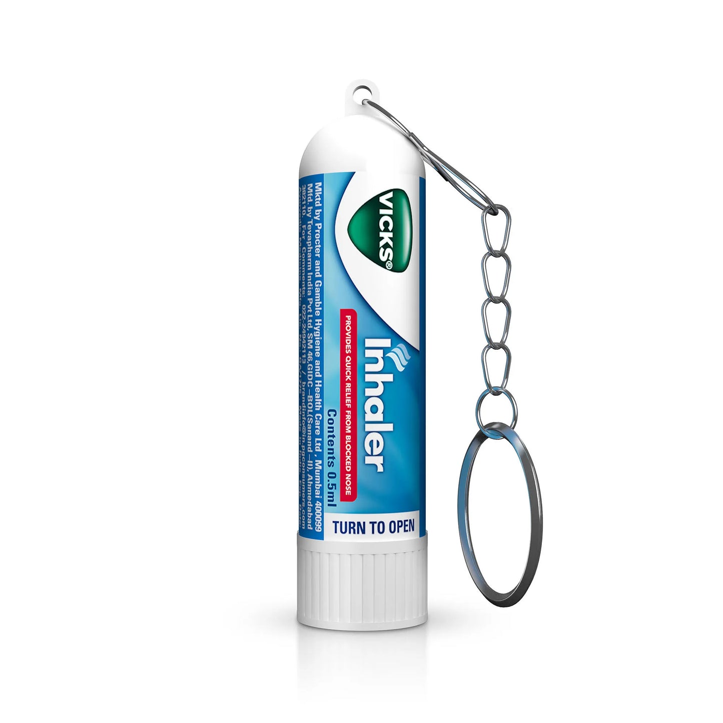 Vicks Inhaler 0.5ml from Pasteur Pharmacy, a vitamins and supplements product designed to relieve nasal congestion.