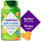 Vitafusion GLP-1 Support Fiber Plus vitamins with D, B12, and folate in supplement bottle, dietary vitamins and fiber supplement.
