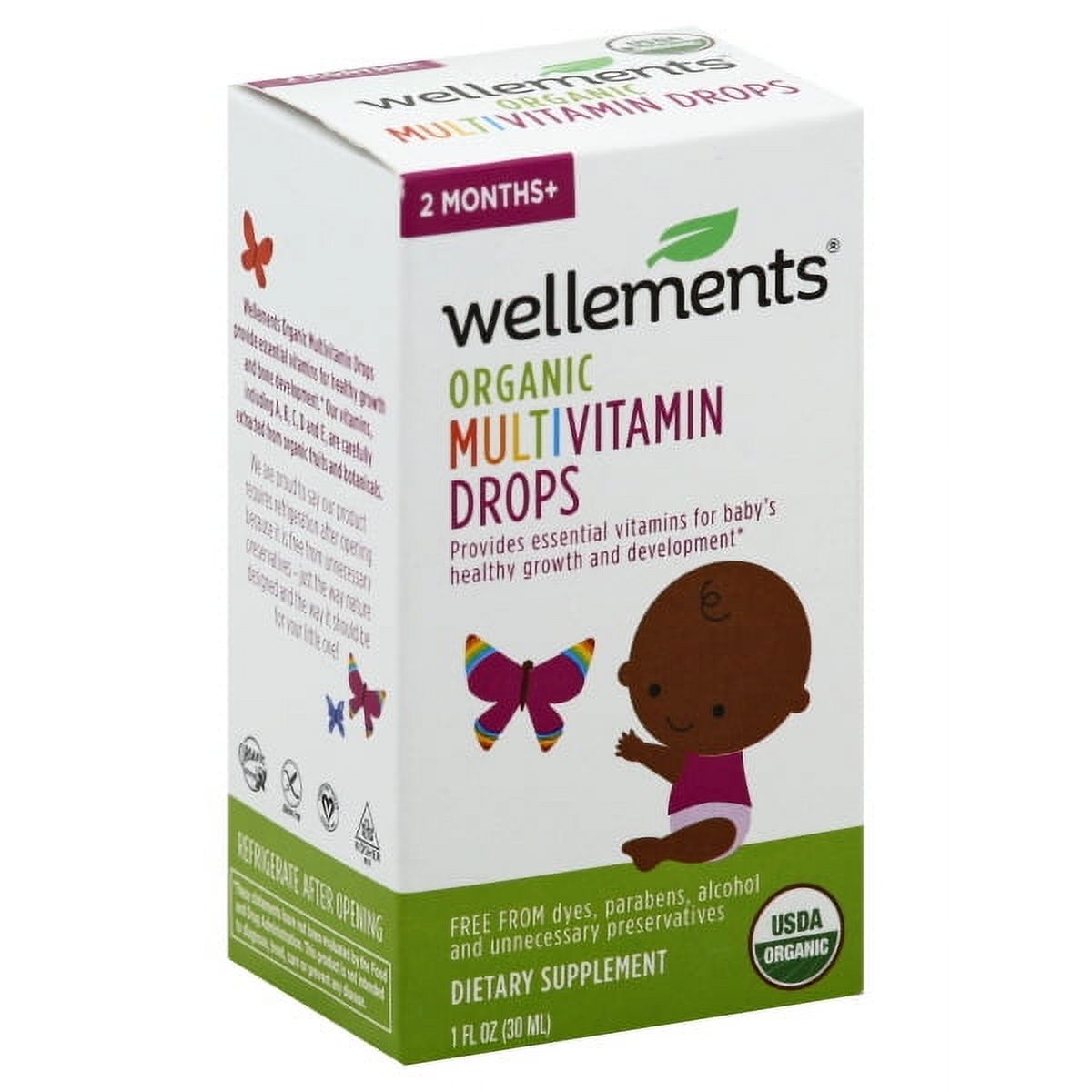 Wellements multivitamin liquid supplement in a 30ml bottle, suitable for children, from Pasteur Pharmacy, vitamins and supplements.