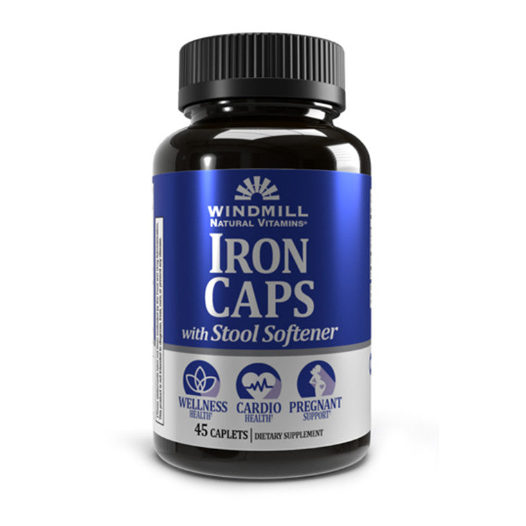 Windmill FE Caps with Stool Softener supplement from Pasteur Pharmacy, 45 caplets, dietary vitamins and stool softening supplement.