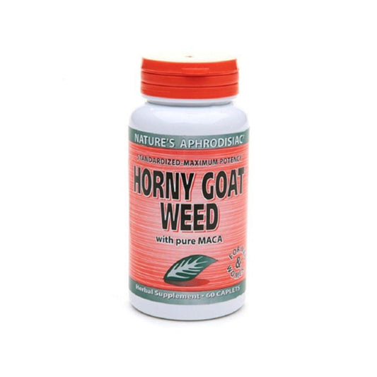 Windmill Horny Goat Weed with Pure Maca tablets in bottle, dietary supplement for energy and vitality, from Pasteur Pharmacy.