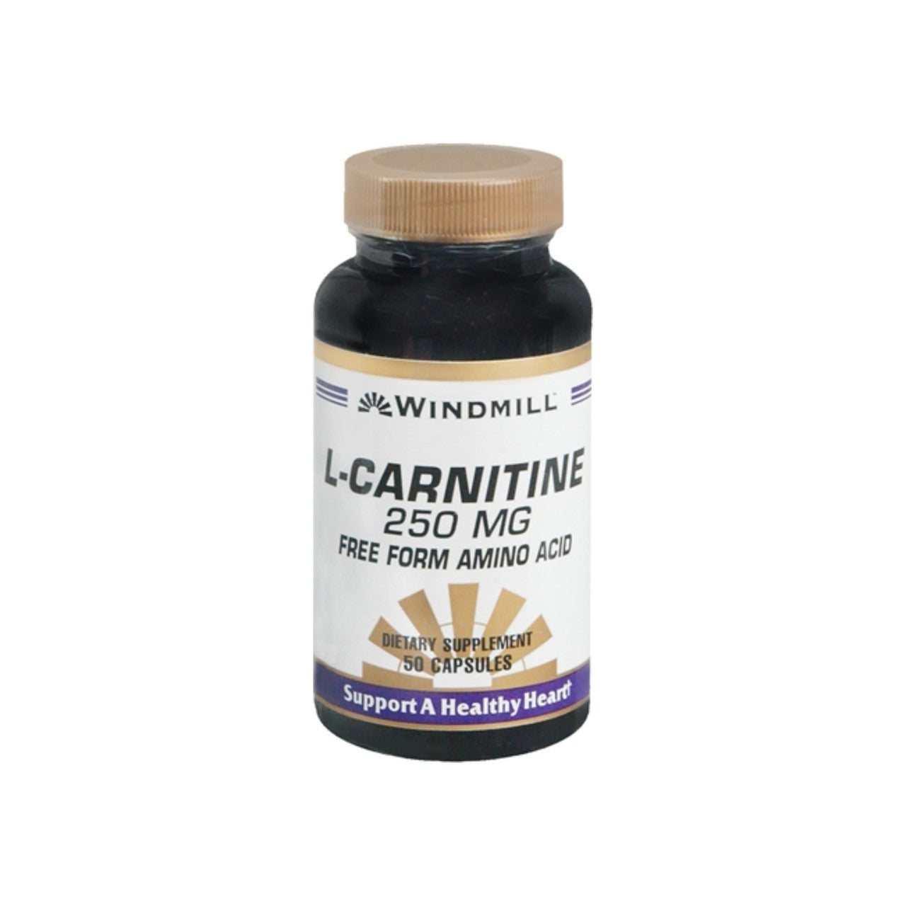 Windmill L-Carnitine 250mg capsules from Pasteur Pharmacy, vitamins and supplements for energy support and health.