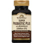 Windmill Super Probiotic Plus bottle showing 60 vegetable capsules, 8-strain probiotic complex for digestive health.