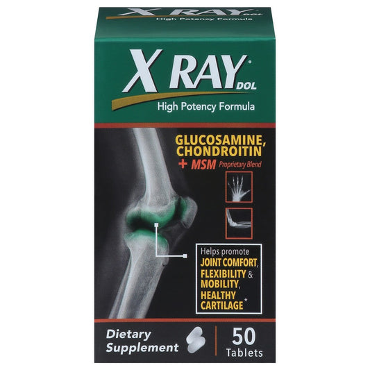 X Ray High Potency Joint Health Supplement bottle from Pasteur Pharmacy, showing label with product details and cap.