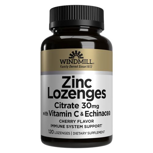 Zinc lozenges LZ 30mg by Pasteur Pharmacy, cherry flavor, 120 count, dietary supplement for immune support.