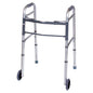 Carex Folding Walker with wheels from Pasteur Pharmacy showing a lightweight, portable mobility aid with adjustable height and sturdy frame.