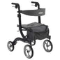 Drive Medical Nitro Euro Style Walker Rollator in black with four wheels and adjustable height for enhanced mobility and support.