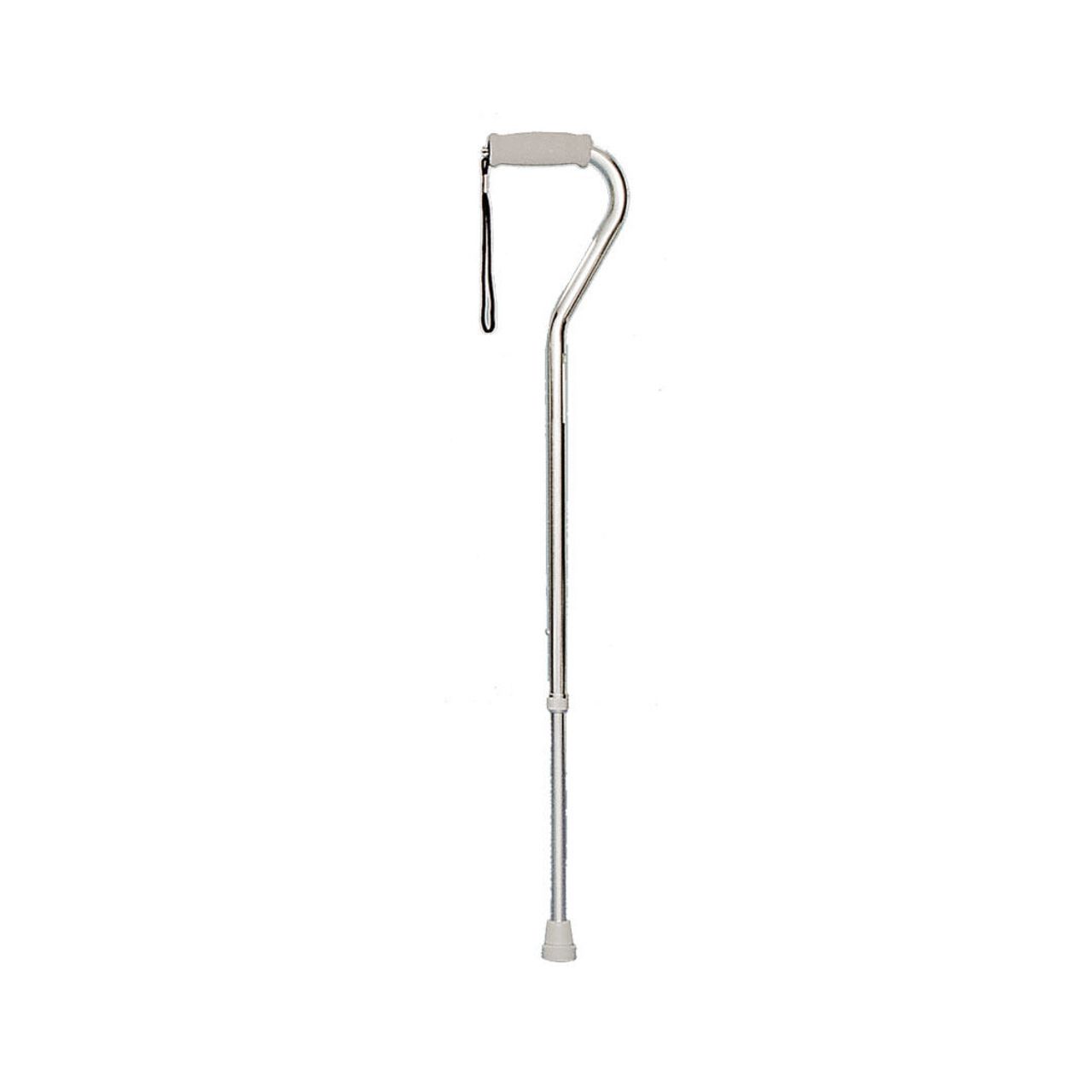 Silver Endurance Offset Handle Cane from Essential Medical Supply, designed for stability and support, with a durable walker style.