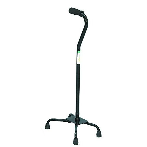 Small base quad cane by Essential Medical Supply, designed for stability and support, from Pasteur Pharmacy.