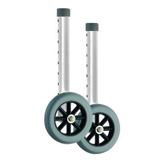 Nova 5-inch gray wheels 410Si for 1-inch field walker, designed for durable mobility on a gray walker frame.