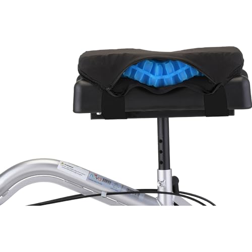Black Nova universal knee scooter pad cover with thick padded gel cushion, fits most adult knee walkers securely.