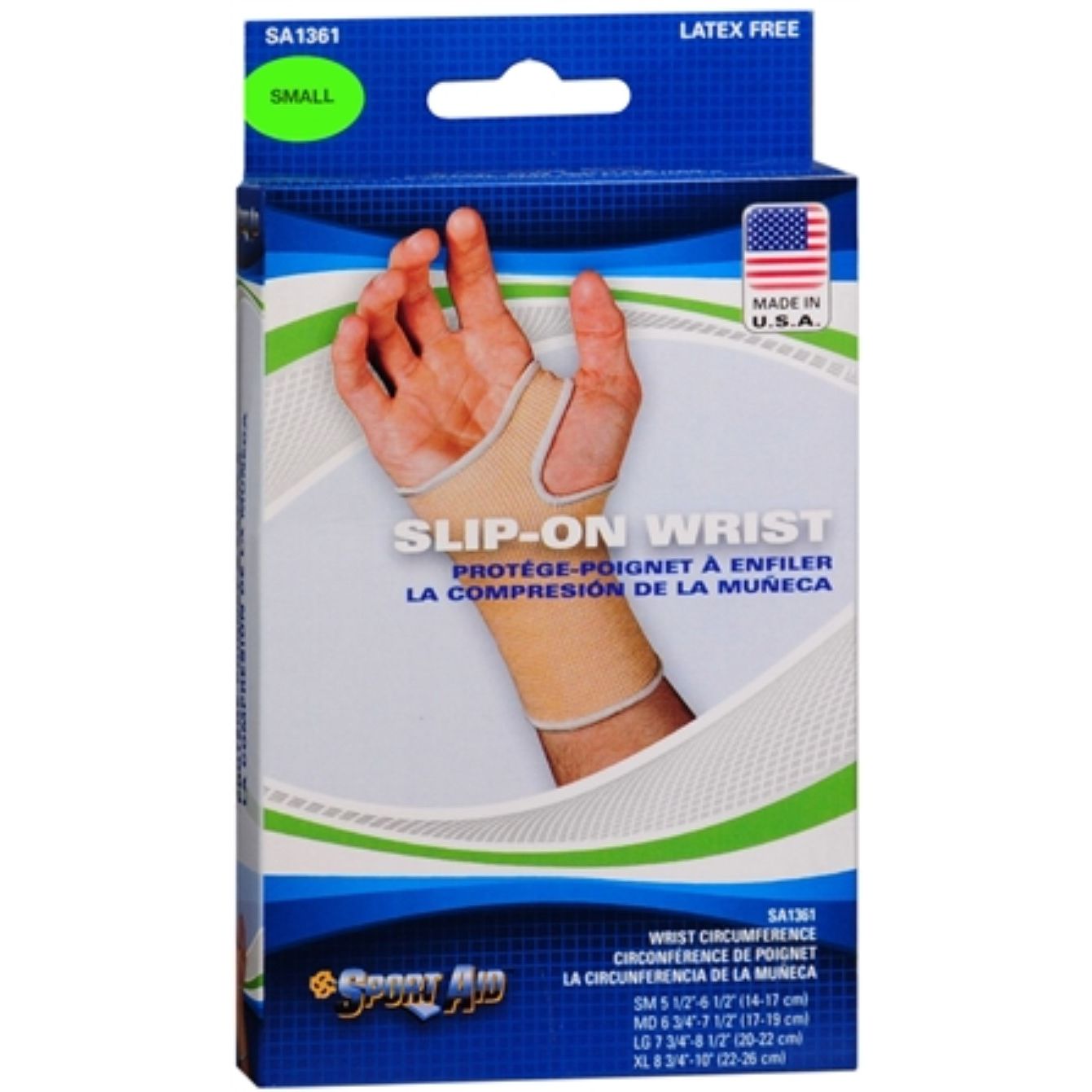 Small Sport Aid Slip-On Wrist Support by Pasteur Pharmacy, designed for wrist stability and comfort during activity.