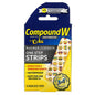 Compound W One Step Wart Remover from Pasteur Pharmacy with 10 medicated adhesive patches and 40% salicylic acid for wart treatment.