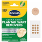 Dr. Scholl's Clear Away Plantar Wart Removers maximum strength medicated discs by Pasteur Pharmacy, shown in the product image.