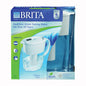 Brita Space Saver 6-Cup white water filter pitcher with built-in filter and ergonomic handle on a kitchen countertop