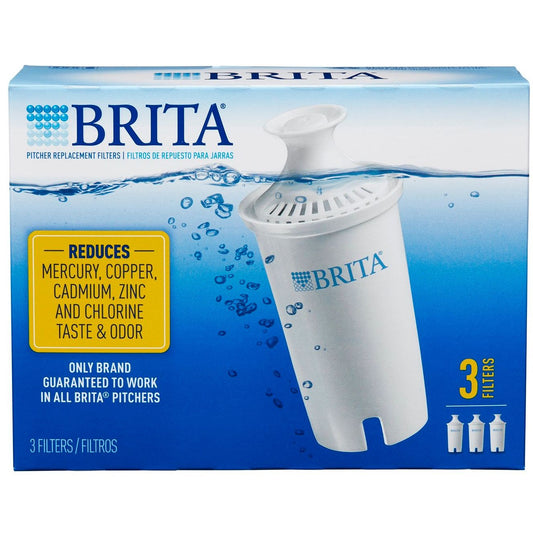 Brita water filter pitcher advanced replacement filters for clean, fresh-tasting drinking water from Pasteur Pharmacy.