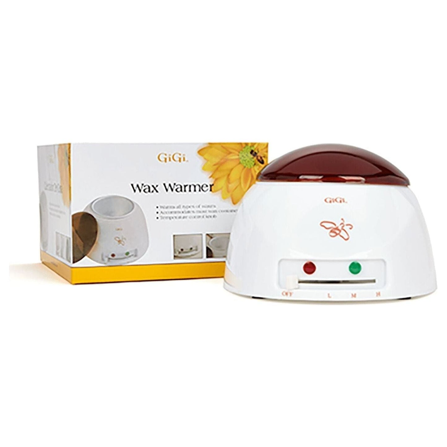 Pasteur Pharmacy Gigi Wax Warmer Model No. 448505, electric wax warmer with adjustable temperature control for hair removal.