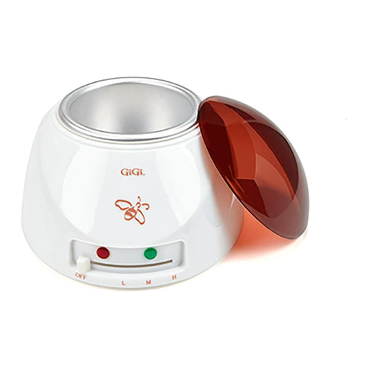 Gigi Wax Warmer Model No. 448505 by Pasteur Pharmacy, electric wax warmer with adjustable temperature dial and sleek design