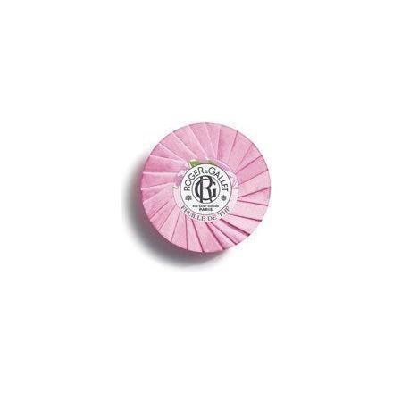 Roger & Gallet Feuille De The Wellbeing Soap in a 3.5oz bar, featuring natural leaf scent and elegant packaging.