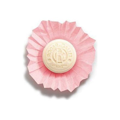 Roger & Gallet Tea Rose Wellbeing Soap in a 3.5 oz bar, featuring floral tea rose scent and soothing skincare ingredients.