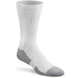 White Dr. Comfort diabetic crew socks in large size, featuring comfortable, seamless design ideal for diabetes-friendly footwear.