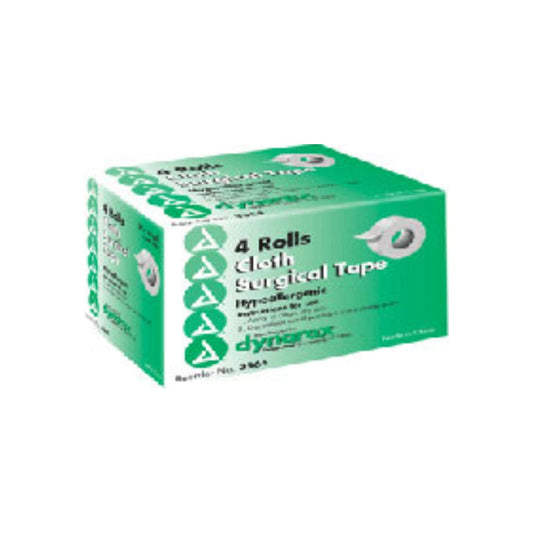 Dynarex Cloth Surgical Tape, 3-inch wide, in 4 rolls, used for secure wig attachment, from Pasteur Pharmacy.