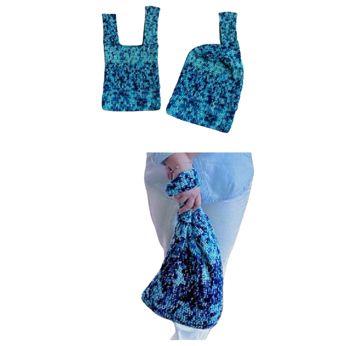 Japanese Knot Bag crochet pattern by Darn Good Yarn, showcasing a stylish, sustainable, beginner-friendly crochet bag design.