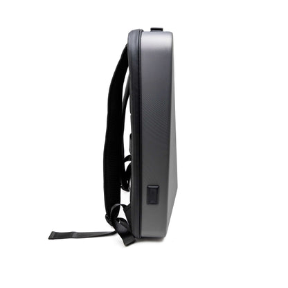 Starlink Mini Backpack by PCI Race Radios showing a compact, durable black backpack with adjustable straps and branded logo.