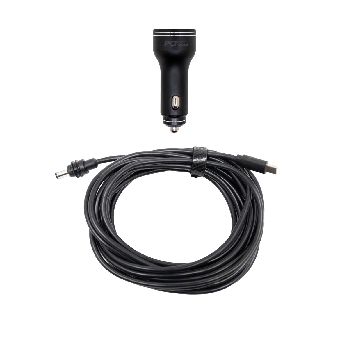 Starlink Mini Cigar Power Cable for satcomm devices by PCI Race Radios, showing the compact cable with connectors.
