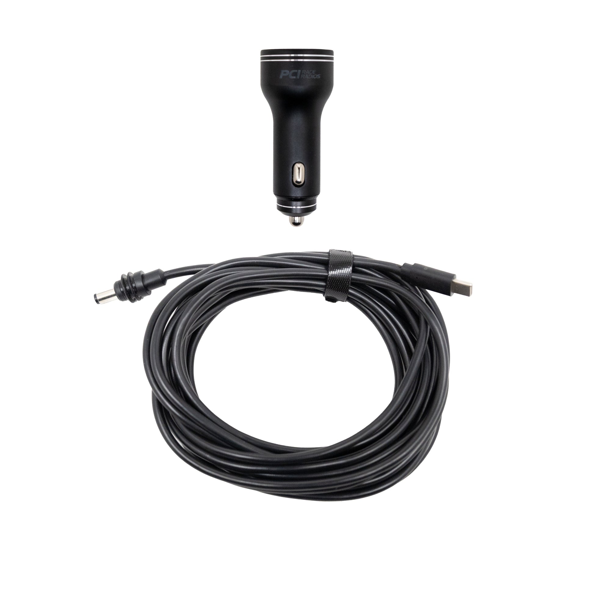 Starlink Mini Cigar Power Cable for satcomm devices by PCI Race Radios, showing the compact cable with connectors.