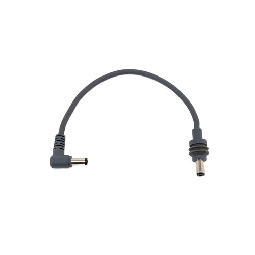 Starlink Mini Go Power Cable for Satcomm from PCI Race Radios, right-angle DC5521 to antenna plug, used for satellite communication.