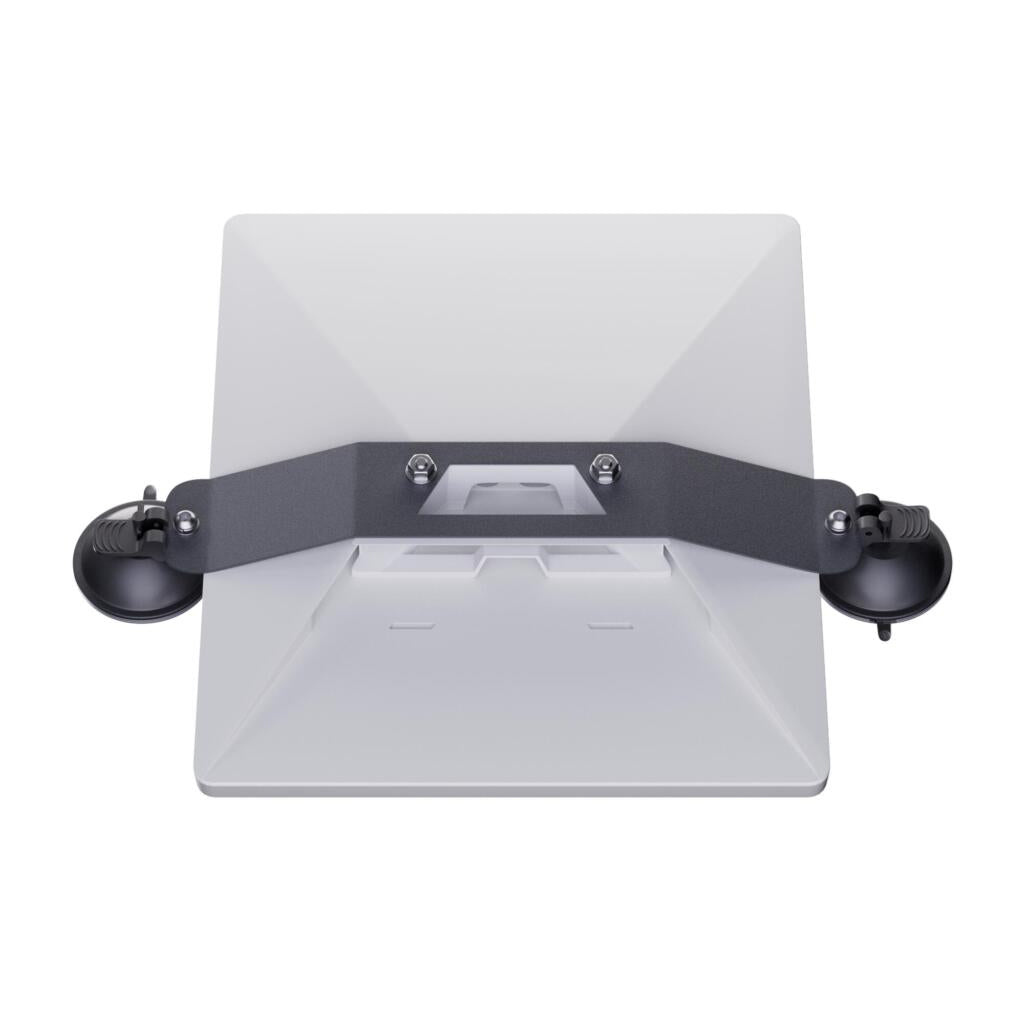 Starlink Mini Suction Cup Mount by PCI Race Radios, designed for secure installation on smooth surfaces.