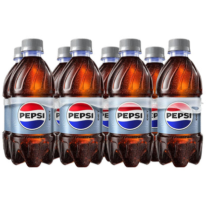 Pepsi Zero Sugar soda bottle, 20 fl oz, clear view of the Pepsi brand label and packaging.