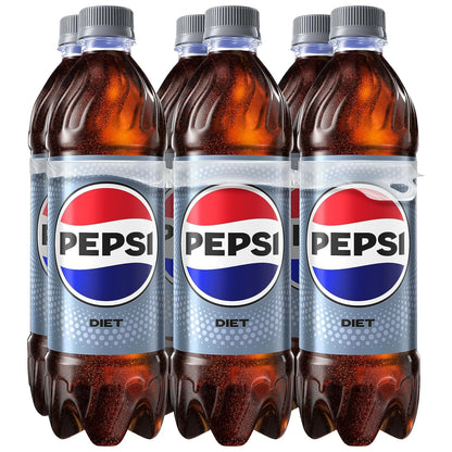 Pepsi Zero Sugar soda bottle, 20 Fl Oz, clear plastic bottle with Pepsi logo and zero sugar label.