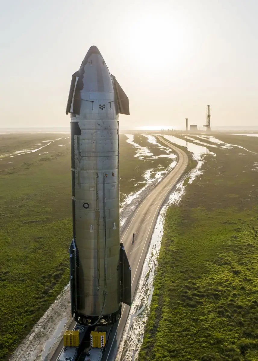 Unframed canvas poster of SpaceX Starship rocket, featuring real photos for aviation technology wall art decor.