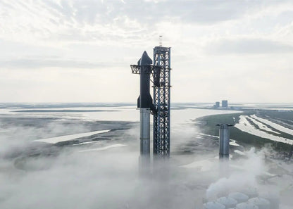 Unframed canvas poster of SpaceX Starship rocket, featuring realistic photos and aviation technology wall art for space enthusiasts.