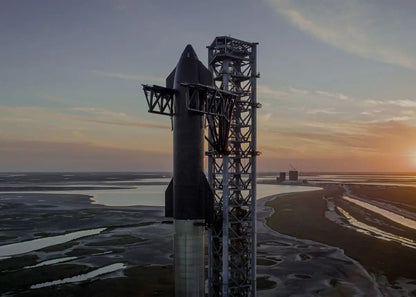 Real photo of SpaceX Starship printed on canvas poster, aviation technology wall art, unframed rocket decor for space enthusiasts.