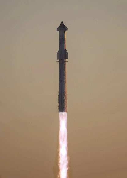 Real photos of SpaceX Starship printed on canvas poster, showcasing aviation technology and rocket design for wall art decor.
