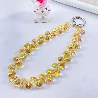 Creative Crystal Phone Chain with Elegant Beads and Design