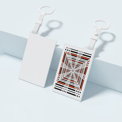 Plaid silicone key card holder for Tesla Model 3, Y, X, S; durable cover with plaid pattern for Tesla key cards.