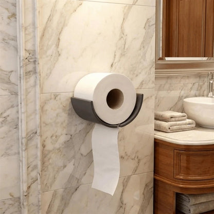 Plastic Roll Paper Holder Convenient Space-Saving Wall-Mounted Paper Towel Box Simple Multifunctional Bathroom Storage Container - BACKUPMYFILESNOW.COM®